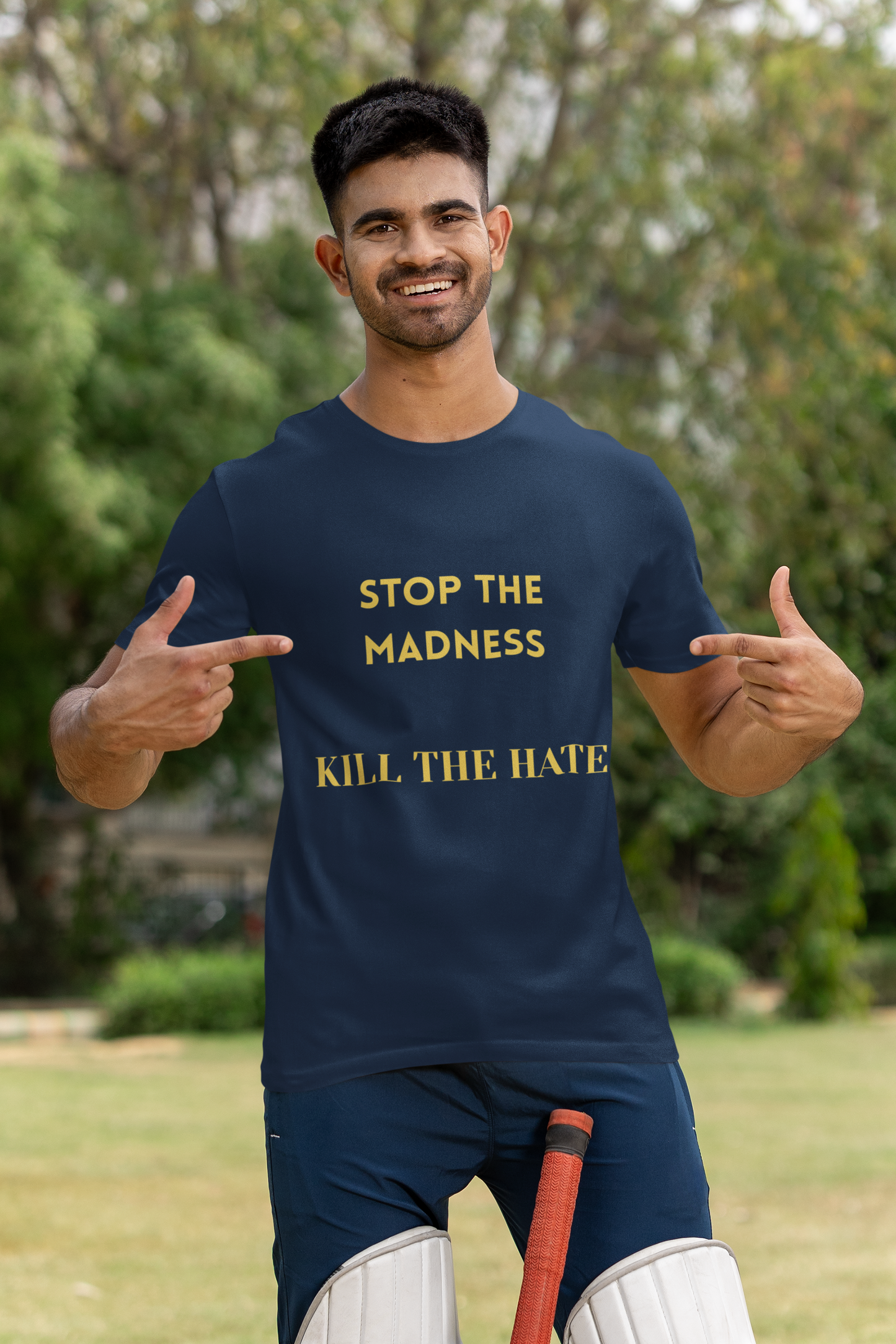 Stop The Madness Kill the Hate — Plus Size Text Tee (Black)