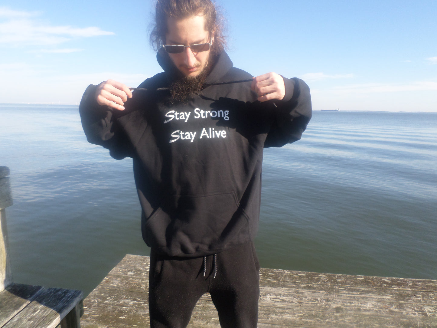 Stay Strong Stay Alive Black Hoodie